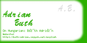 adrian buth business card